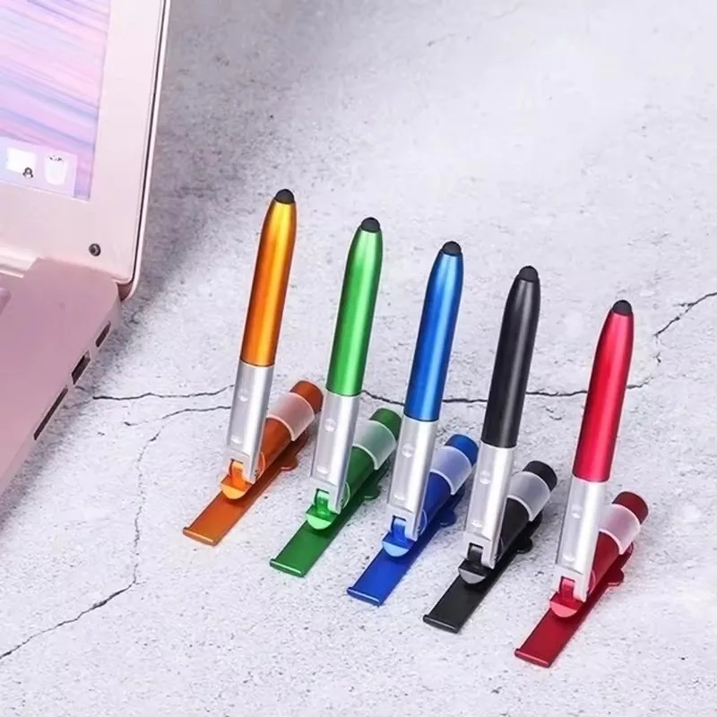 Stationery Supplier - 4 in 1 多機能ボールペン LEDライト付き 折りたたみ式携帯電話ホルダー