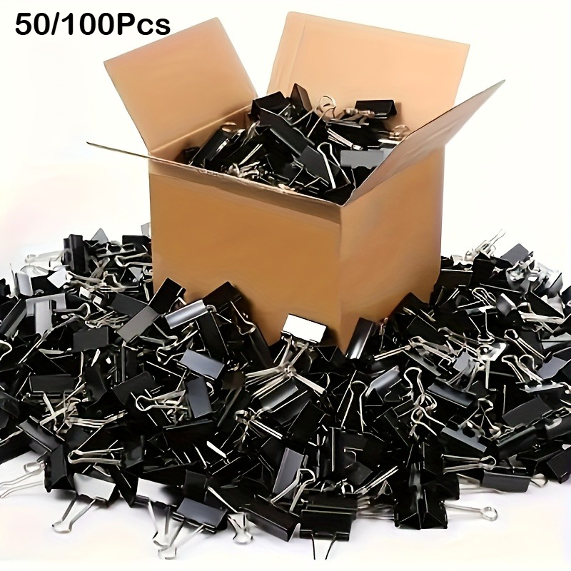Binder Clip Assorted - カラー＆ブラックバインダークリップオフィス文書用留め具ロングテールリバーステールクリップ紙オーガナイザーオフィス学校文具用