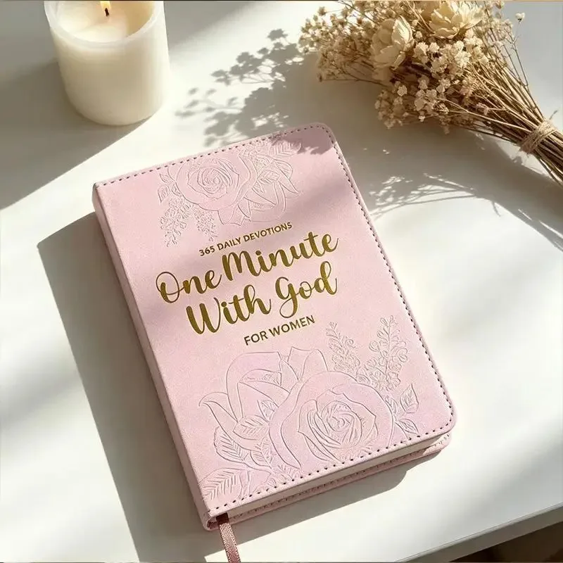 Stationery Supplier - 365日毎日の祈り用革製ブラウン＆ピンクノートブック、携帯用日刊聖書ジャーナル、女性向け信仰文具用品