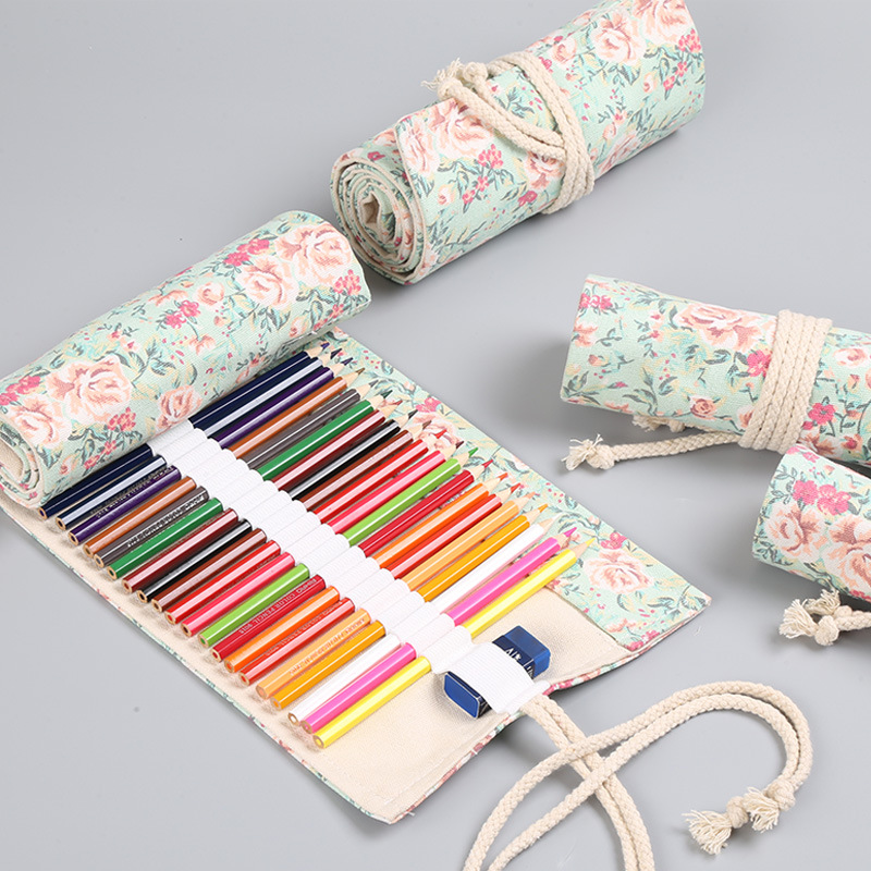 12/24/36/48/72 穴花柄キャンバスロールアップ鉛 - Stationery Supplier のレビューと価格