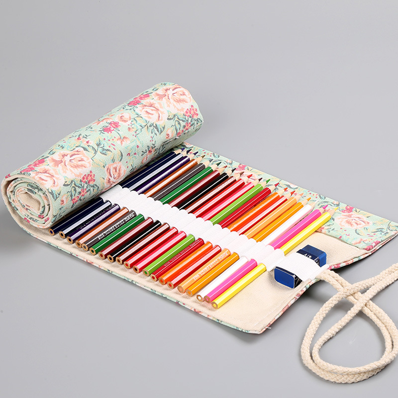 12/24/36/48/72 穴花柄キャンバスロールアップ鉛 - Stationery Supplier のレビューと価格