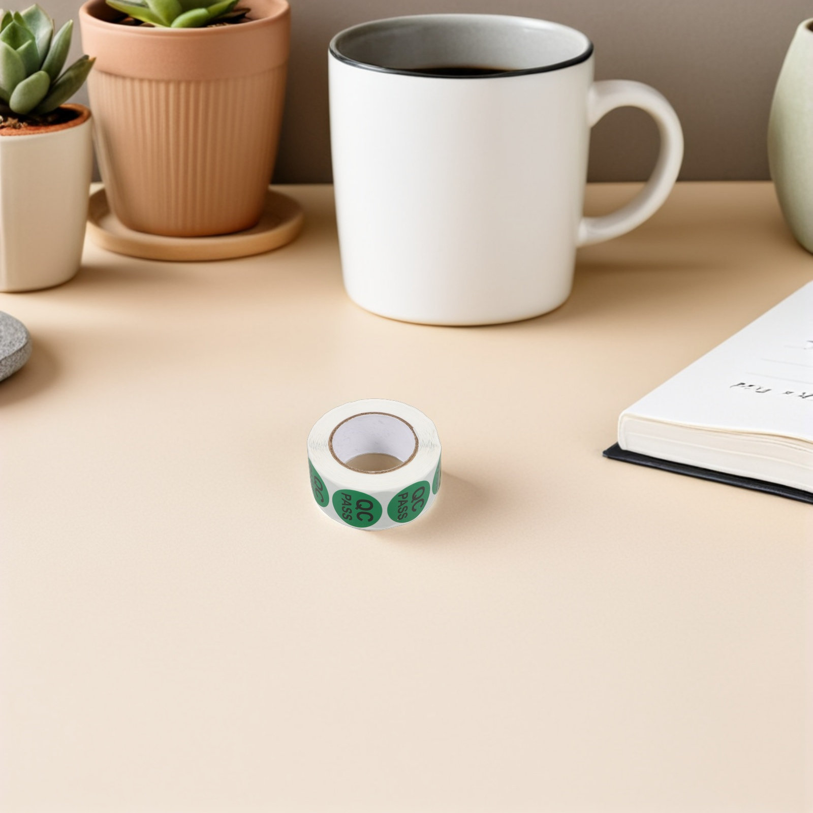 5ロール入り、高品質な品質管理ラベル – 製造検査および在庫 - Sticker Label Roll のレビューと価格