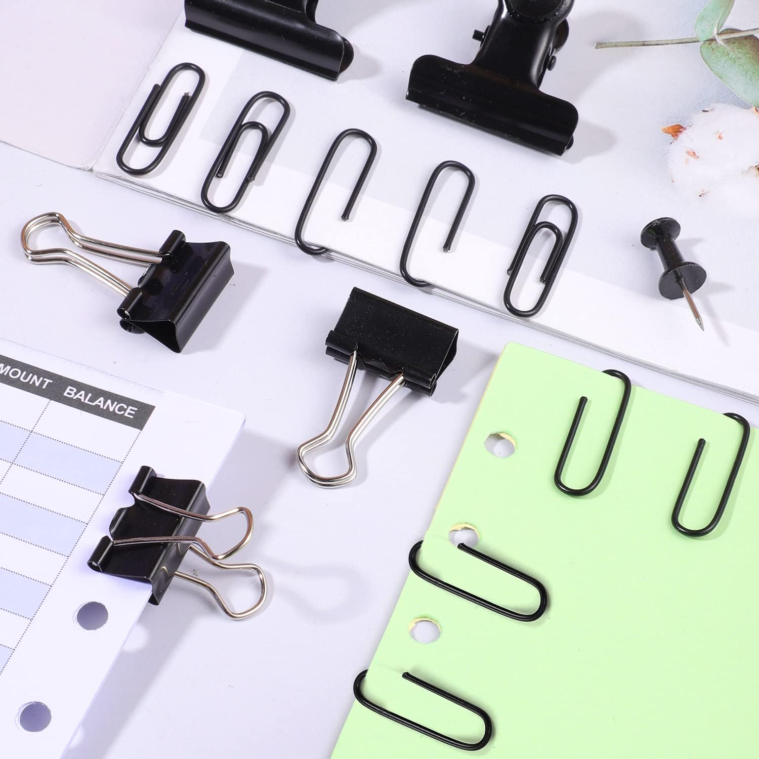 コルクボード、ペーパークリップ、マップタック、バインダーセッ - Binder Clip Assorted のレビューと価格