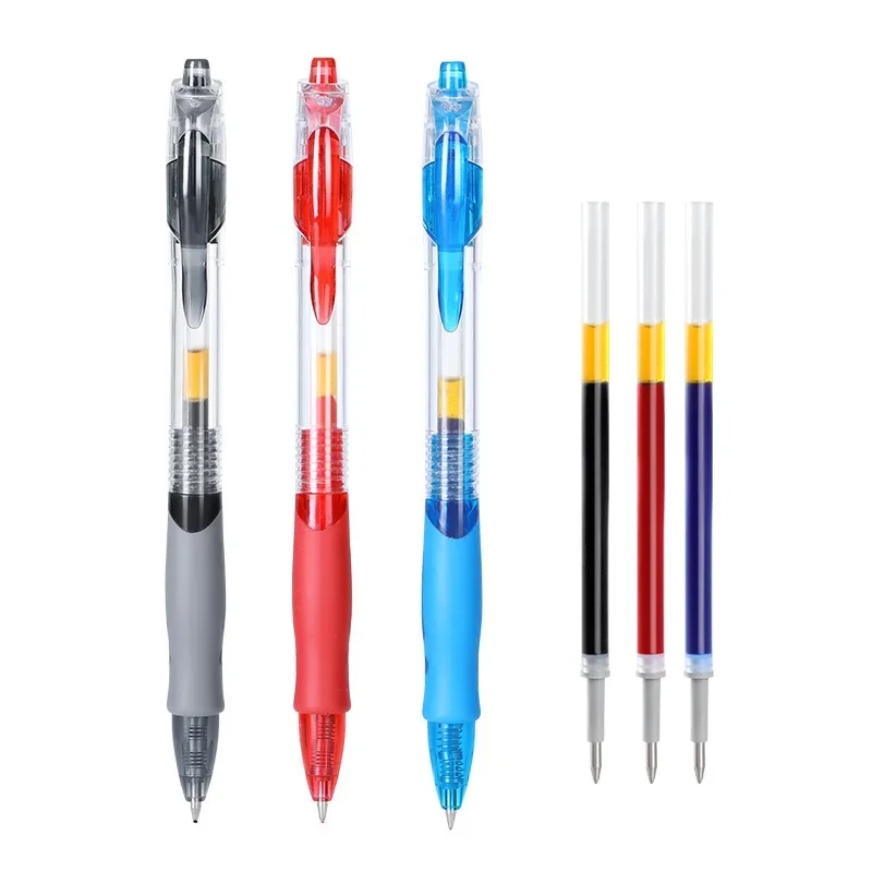 13/30本セットのリトラクタブルゲルペンセット、黒/赤/青 - Stationery Supplier のレビューと価格