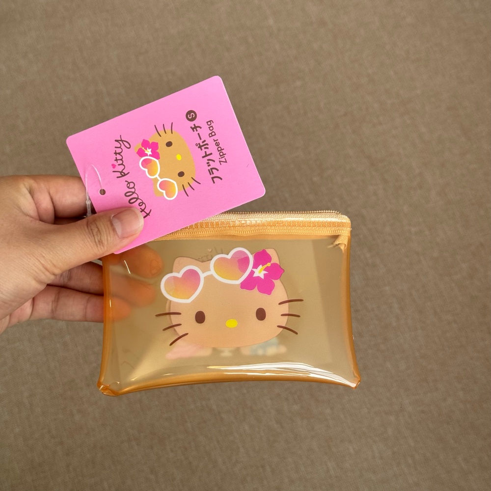 本物のかわいい日焼け色のハローキティ PVC ジッパーポーチ - Tan Stationery & Office Supply のレビューと価格